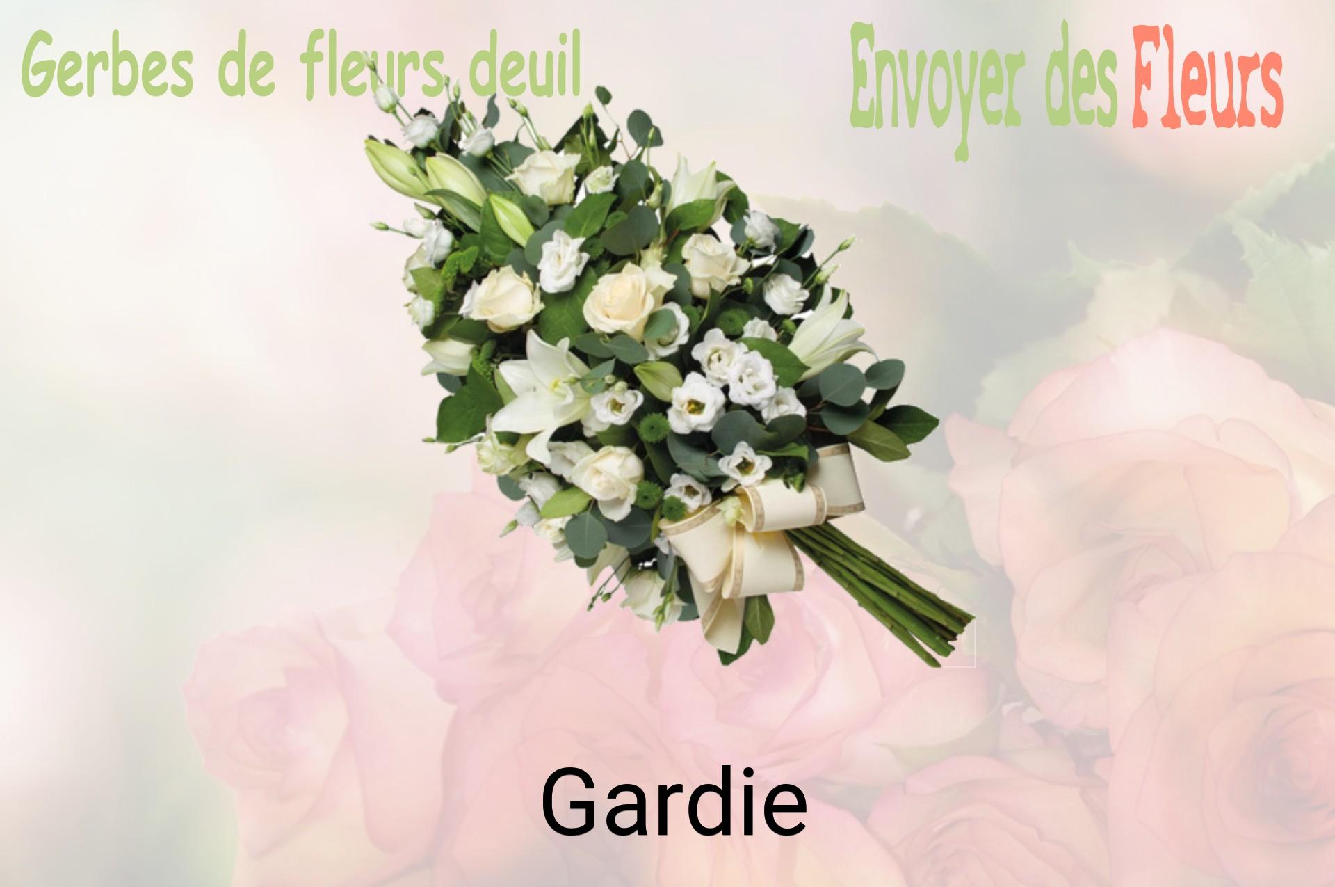 Gerbe de fleurs de deuil livrée à Gardie